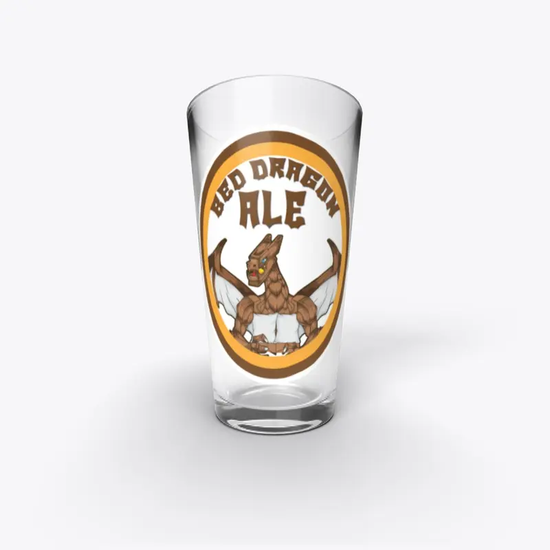 Bed Dragon Ale Pint Glass